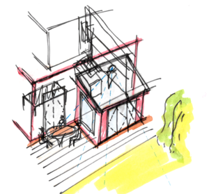 sketch plan of conservatory design in Birmingham